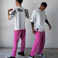 White & Black Oversized Logo Tee