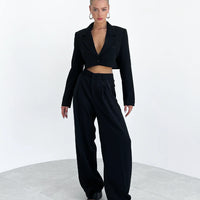 Black Cropped Blazer