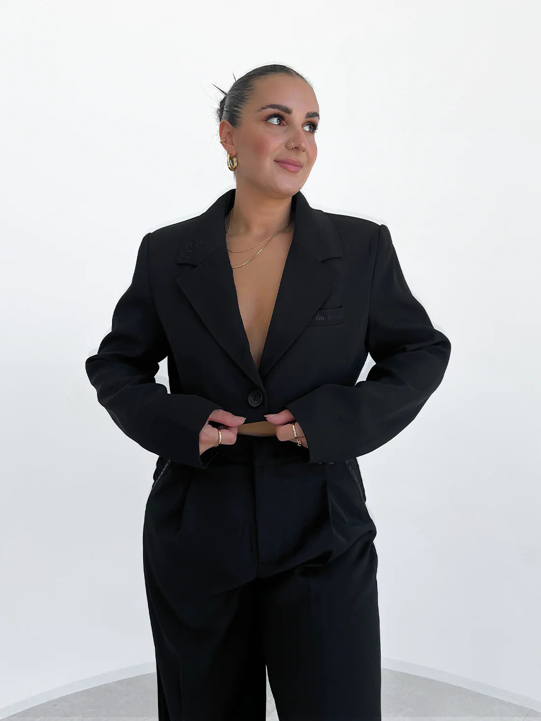 Black Cropped Blazer