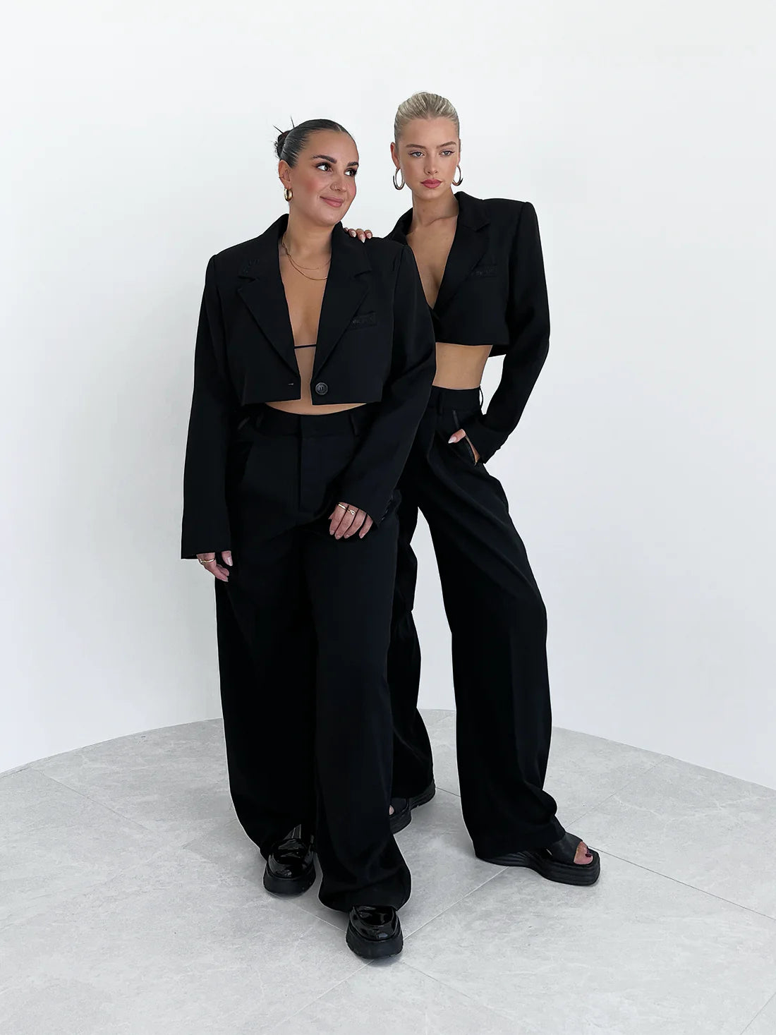 Black Cropped Blazer