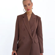 Chocolate Double Breasted Blazer