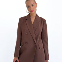 Chocolate Double Breasted Blazer