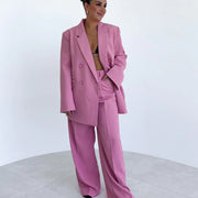 Pink Double Breasted Blazer