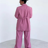 Pink Double Breasted Blazer