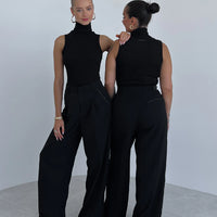 Fine Knit Roll Neck Tank Bodysuit