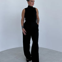 Fine Knit Roll Neck Tank Bodysuit