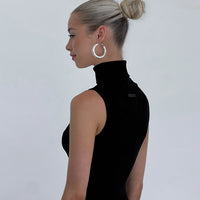 Fine Knit Roll Neck Tank Bodysuit