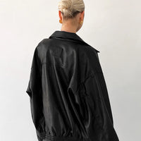 Leather Bomber Jacket