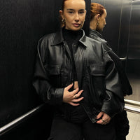 Leather Bomber Jacket