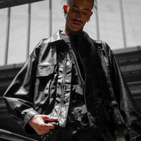 Leather Bomber Jacket