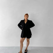 Black Tailored Shorts