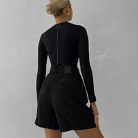 Black Tailored Shorts