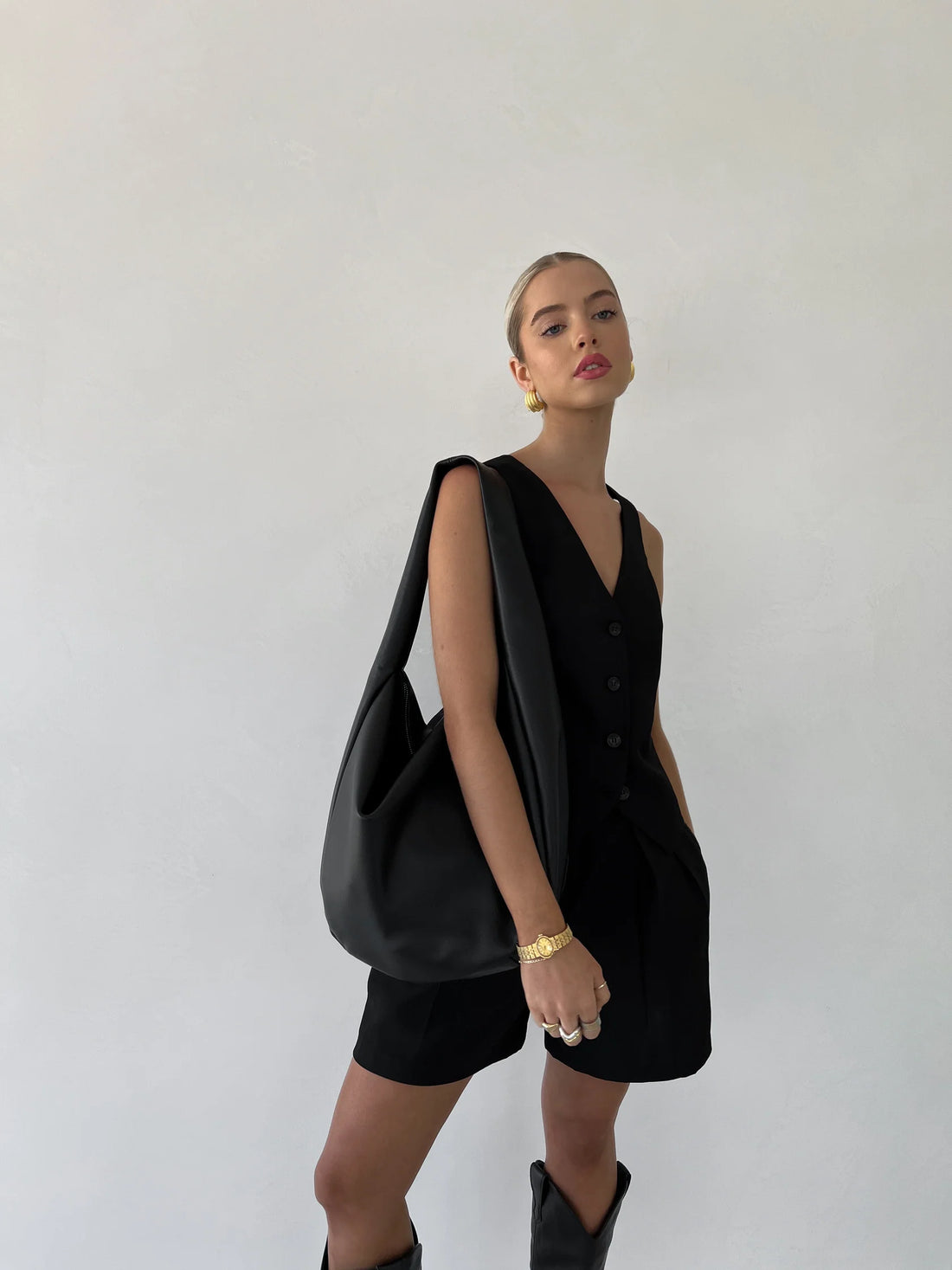 Black Tailored Shorts