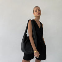 Black Tailored Shorts