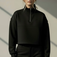 THE LIFT - Quarter-Zip Detailed Crop Jumper