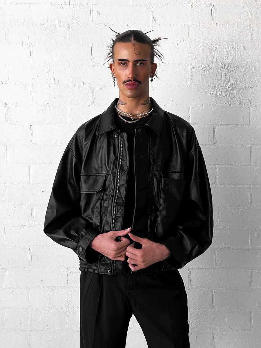Leather Bomber Jacket